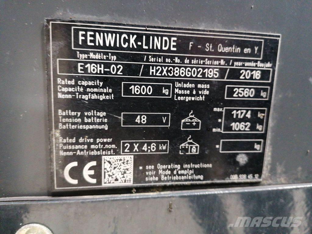 Linde E16H-02 Ηλεκτρικά περονοφόρα ανυψωτικά κλαρκ