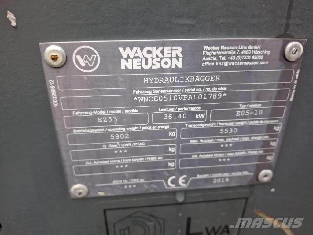Wacker Neuson EZ 53 Εκσκαφάκι (διαβολάκι) < 7t