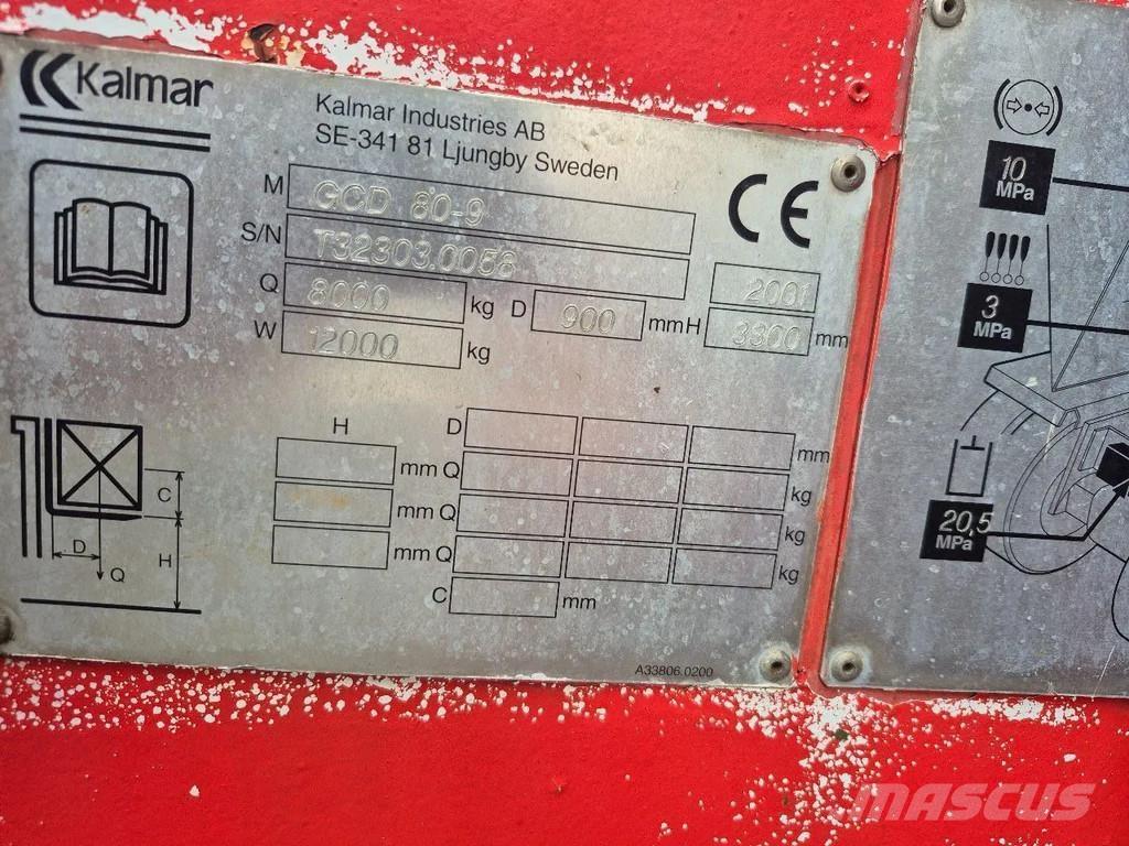 Kalmar Gcd 80-9 Περονοφόρα ανυψωτικά κλαρκ με φυσικό αέριο LPG