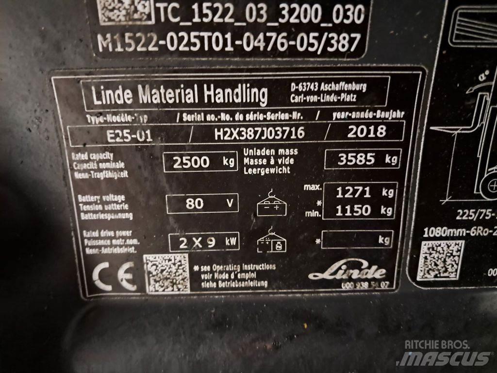 Linde E25-01 Ηλεκτρικά περονοφόρα ανυψωτικά κλαρκ