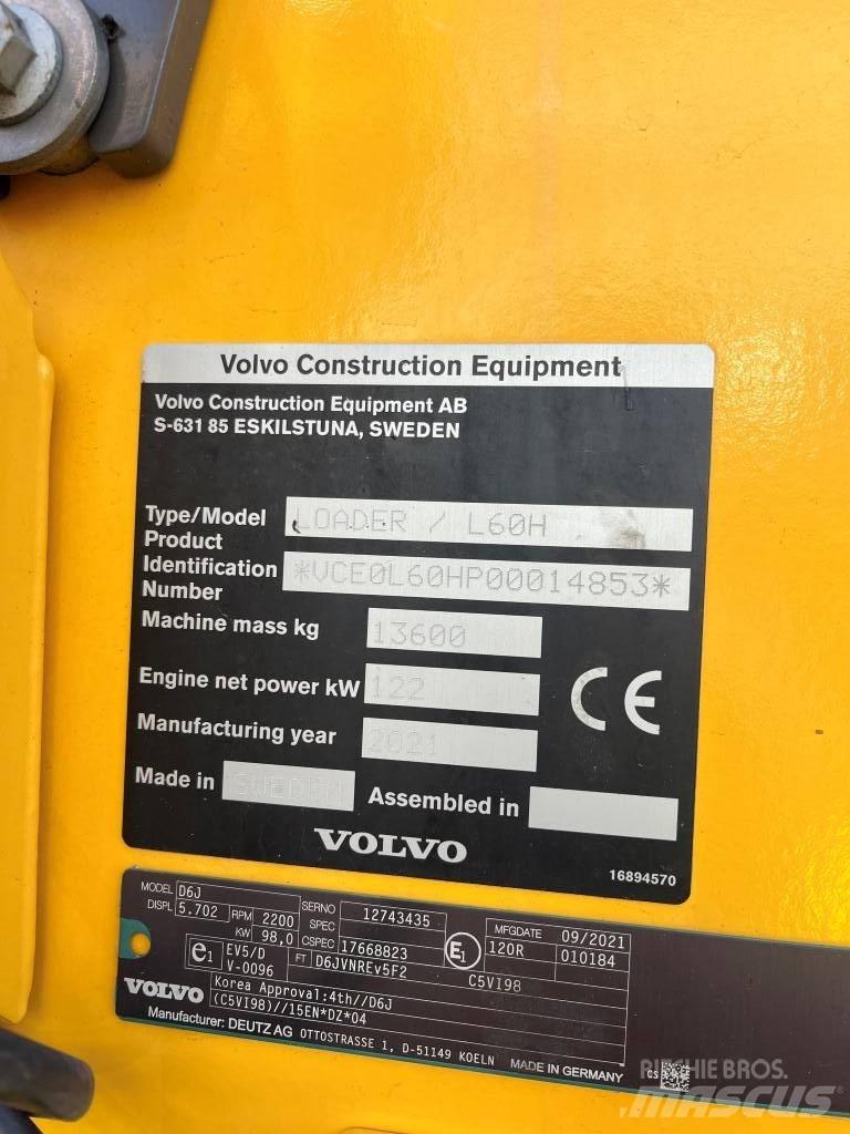 Volvo L60H Φορτωτές με λάστιχα (Τροχοφόροι)