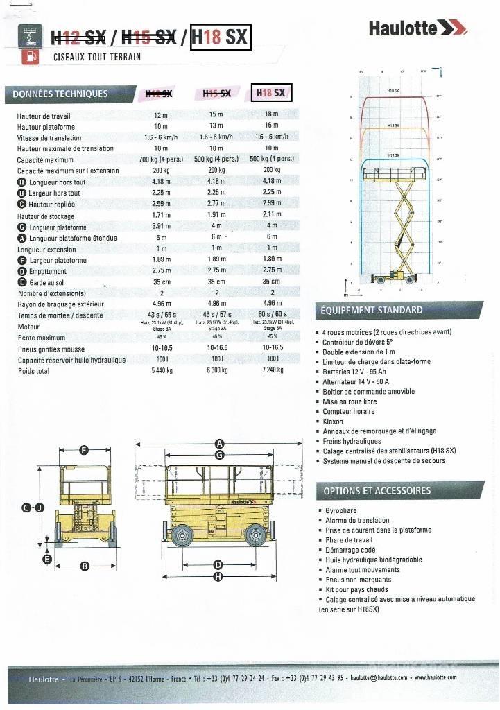 Haulotte H 18 SX Ανυψωτήρες ψαλιδωτής άρθρωσης