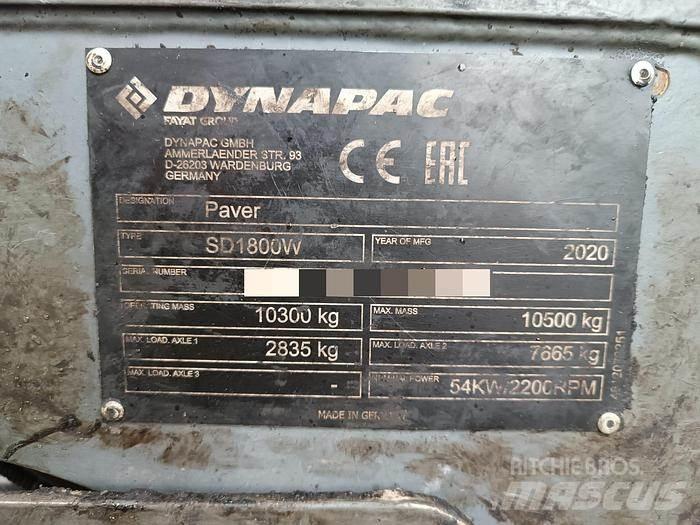 Dynapac SD1800W Επίστρωση ασφάλτου
