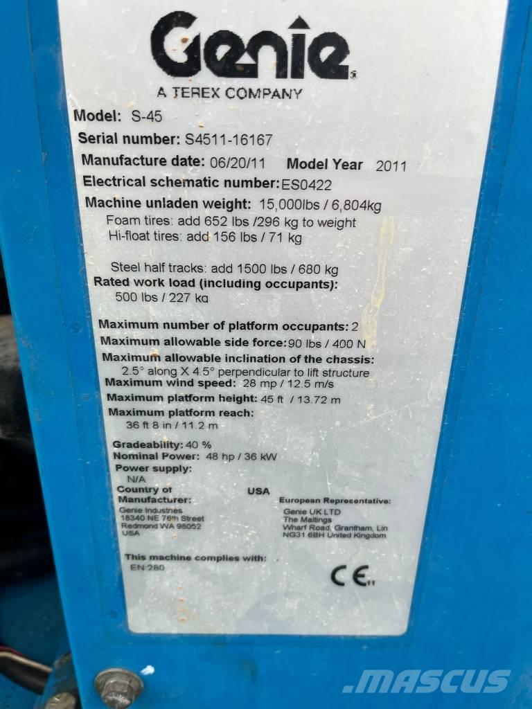 Genie S 45 Ανυψωτήρες με τηλεσκοπικό βραχίονα