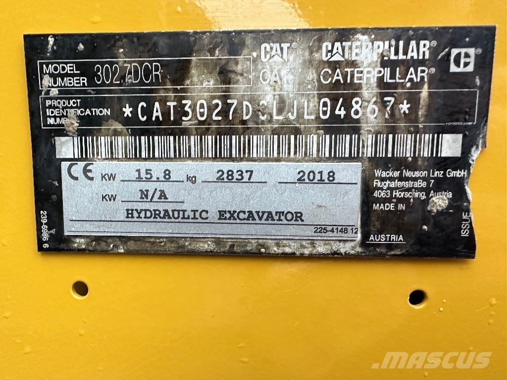 CAT 302.7 D CR Εκσκαφάκι (διαβολάκι) < 7t