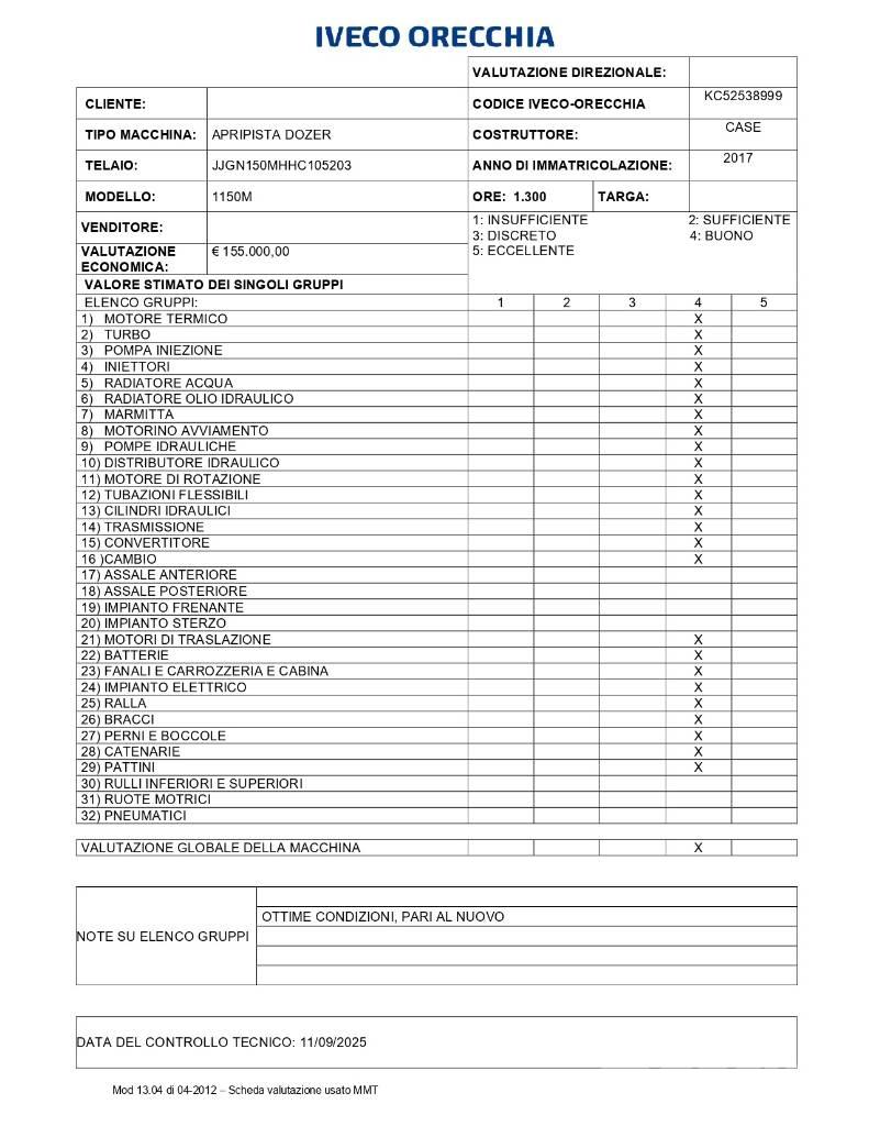 CASE 1150 M Μπουλντόζες με ερπύστριες