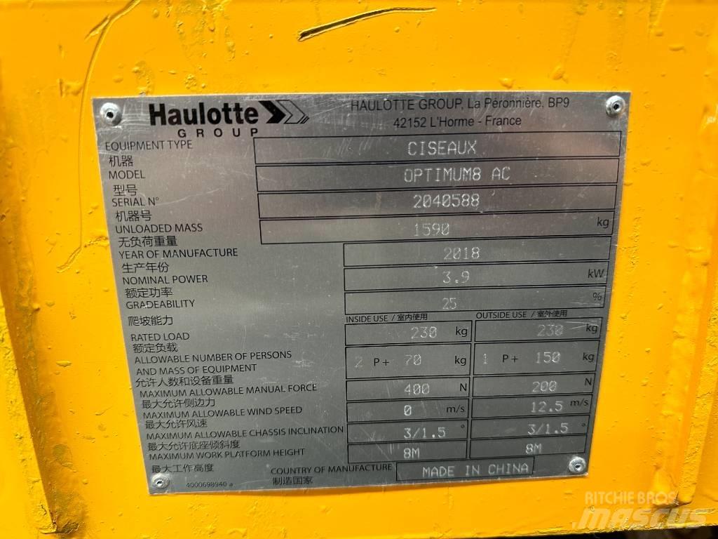 Haulotte OPTIMUM 8 Ανυψωτήρες ψαλιδωτής άρθρωσης