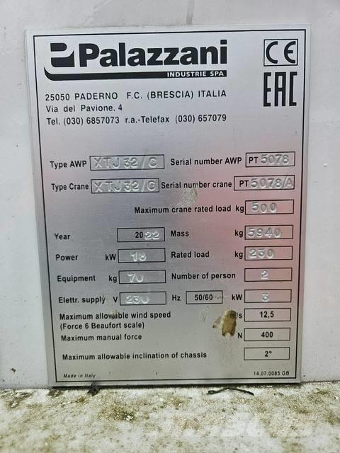 Palazzani XTJ 32C Άλλοι ανυψωτήρες και πλατφόρμες