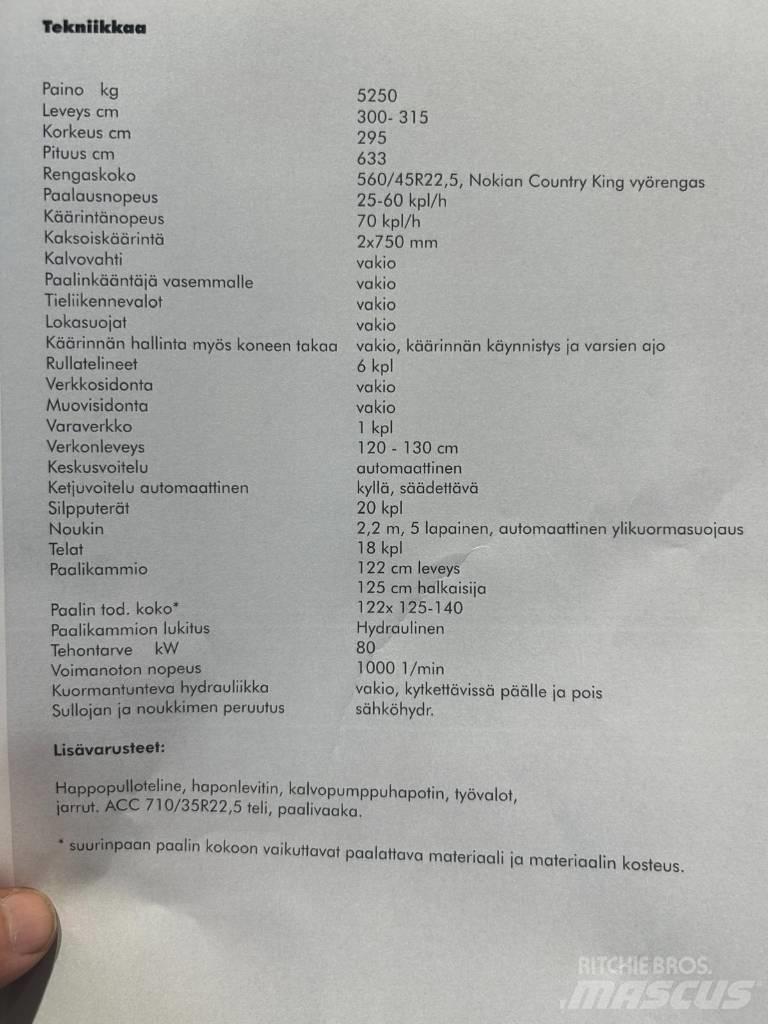 Agronic ACC Pulse M Πρέσες κυλινδρικών δεμάτων
