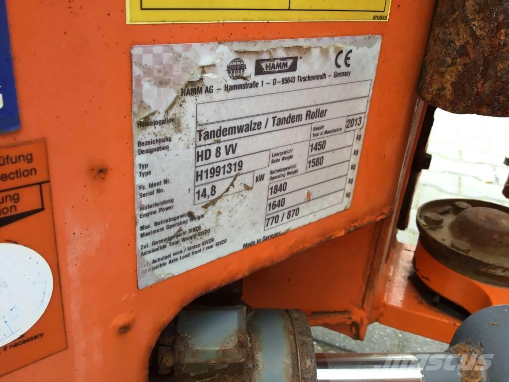 Hamm HD 8 VV Οδοστρωτήρες διπλού κυλίνδρου