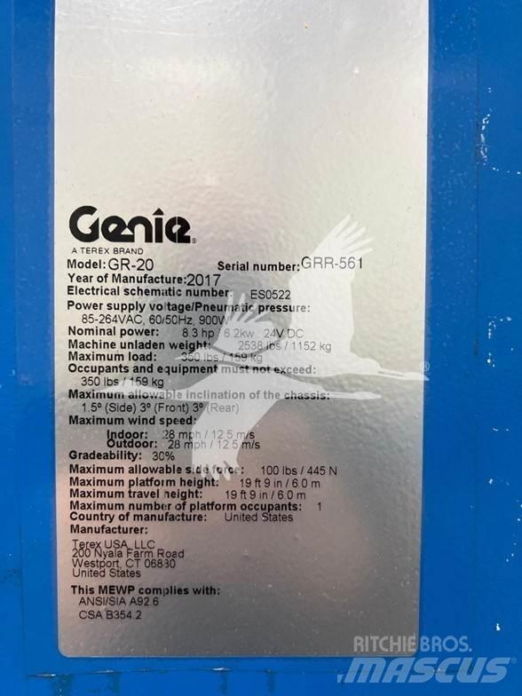Genie GR20 Ανυψωτήρες με κατακόρυφους πυλώνες