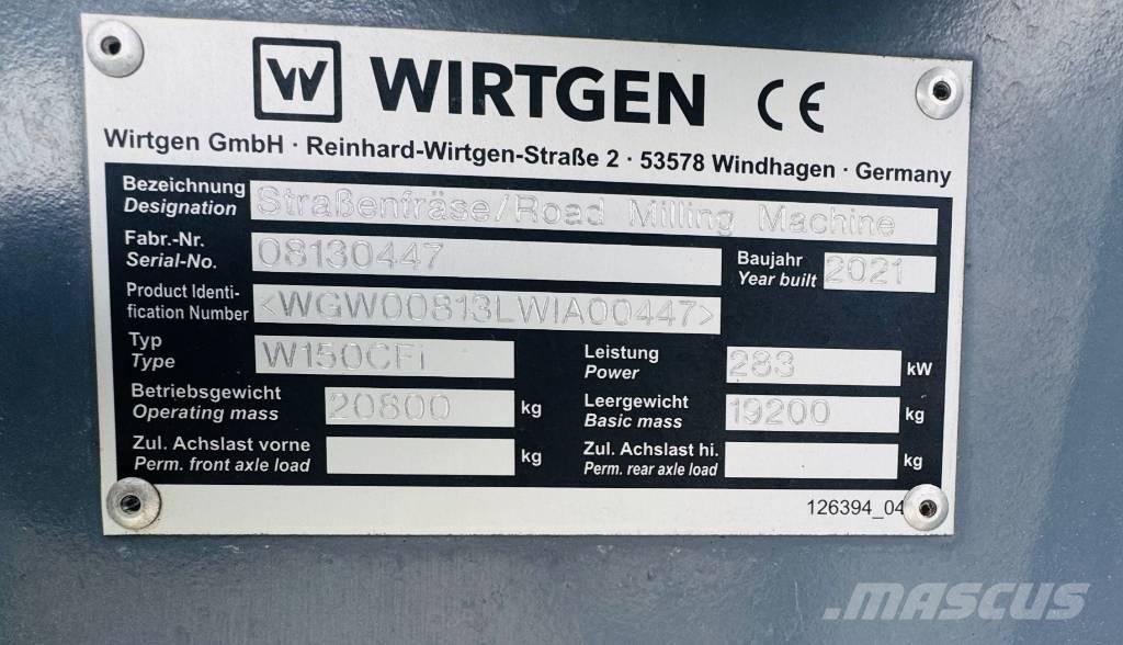 Wirtgen W 150 CFi Επεξεργασίας επίστρωσης ασφάλτου