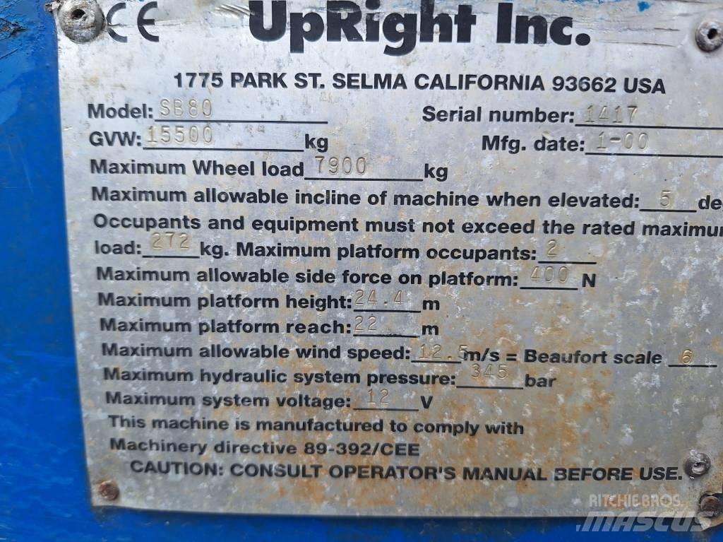 UpRight SB80 Ανυψωτήρες με τηλεσκοπικό βραχίονα