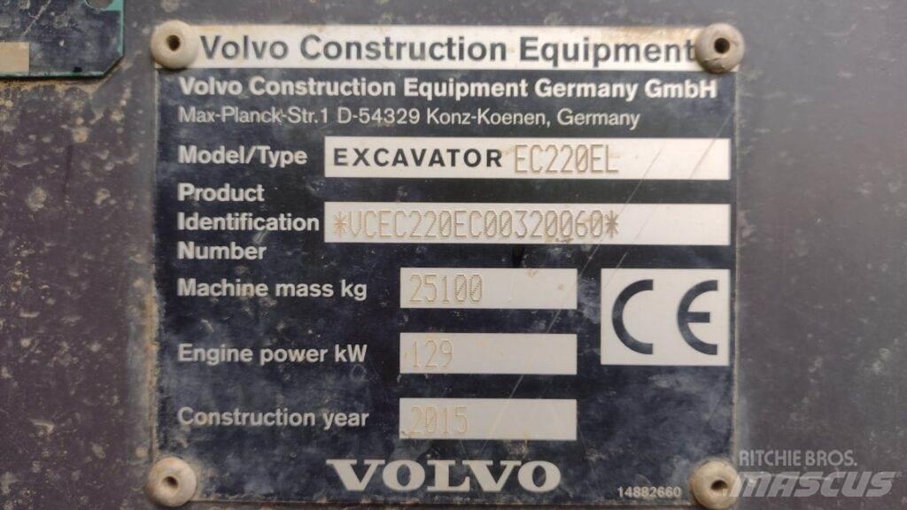 Volvo EC220EL Εκσκαφείς με ερπύστριες