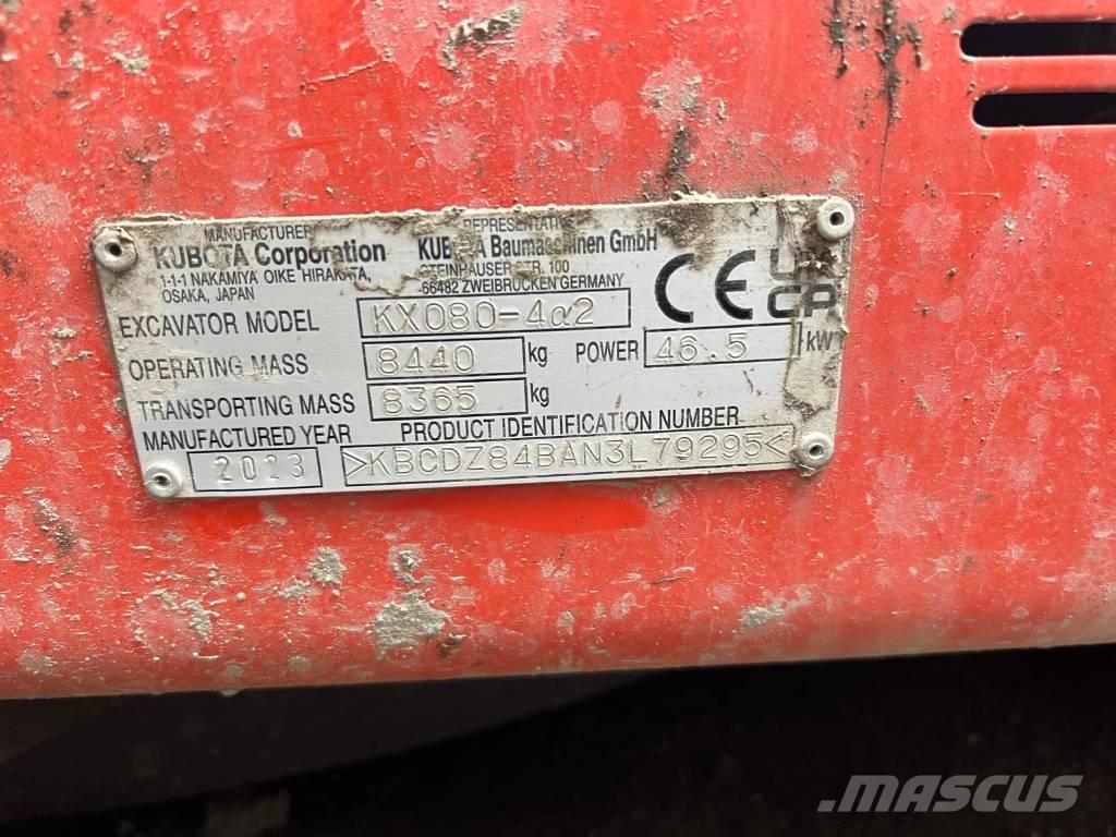 Kubota KX 080-4 A2 Εκσκαφάκι (διαβολάκι) < 7t