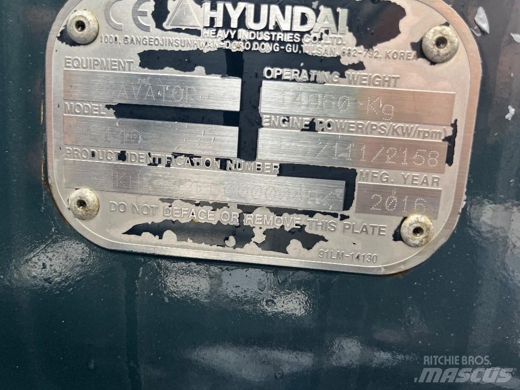 Hyundai HW140 Εκσκαφείς με τροχούς - λάστιχα