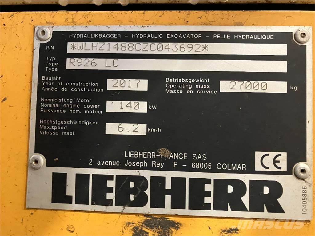 Liebherr R926 Εκσκαφείς με ερπύστριες