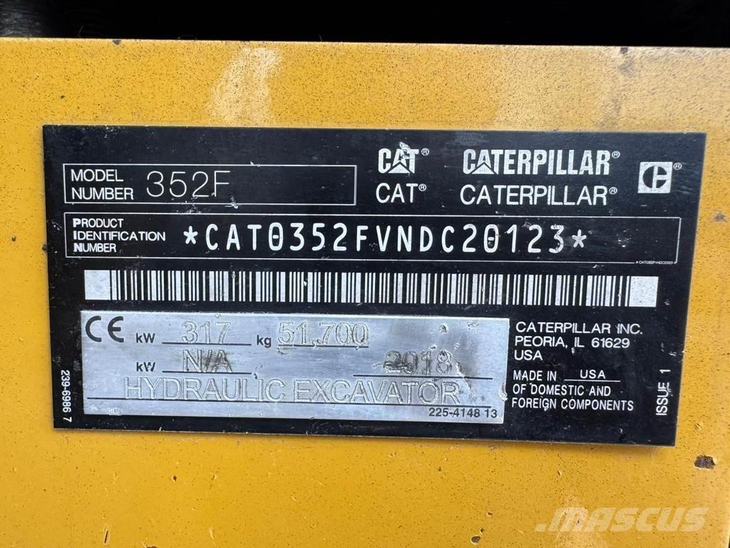 CAT 352F Εκσκαφείς με ερπύστριες