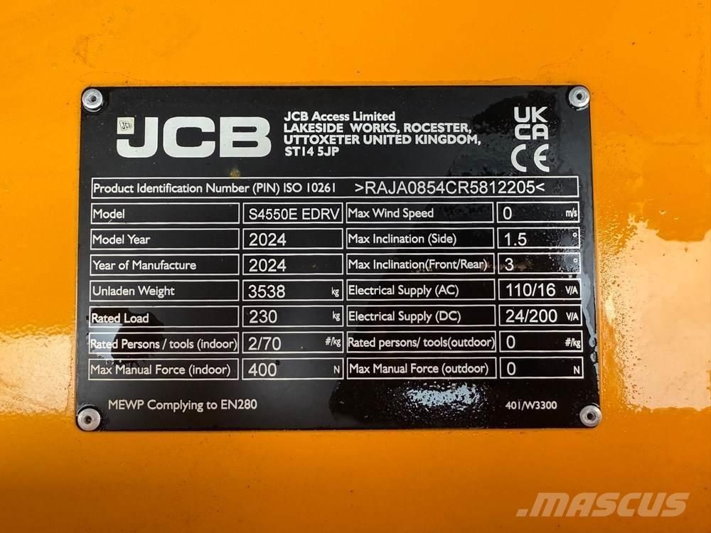 JCB S4550E Ανυψωτήρες ψαλιδωτής άρθρωσης