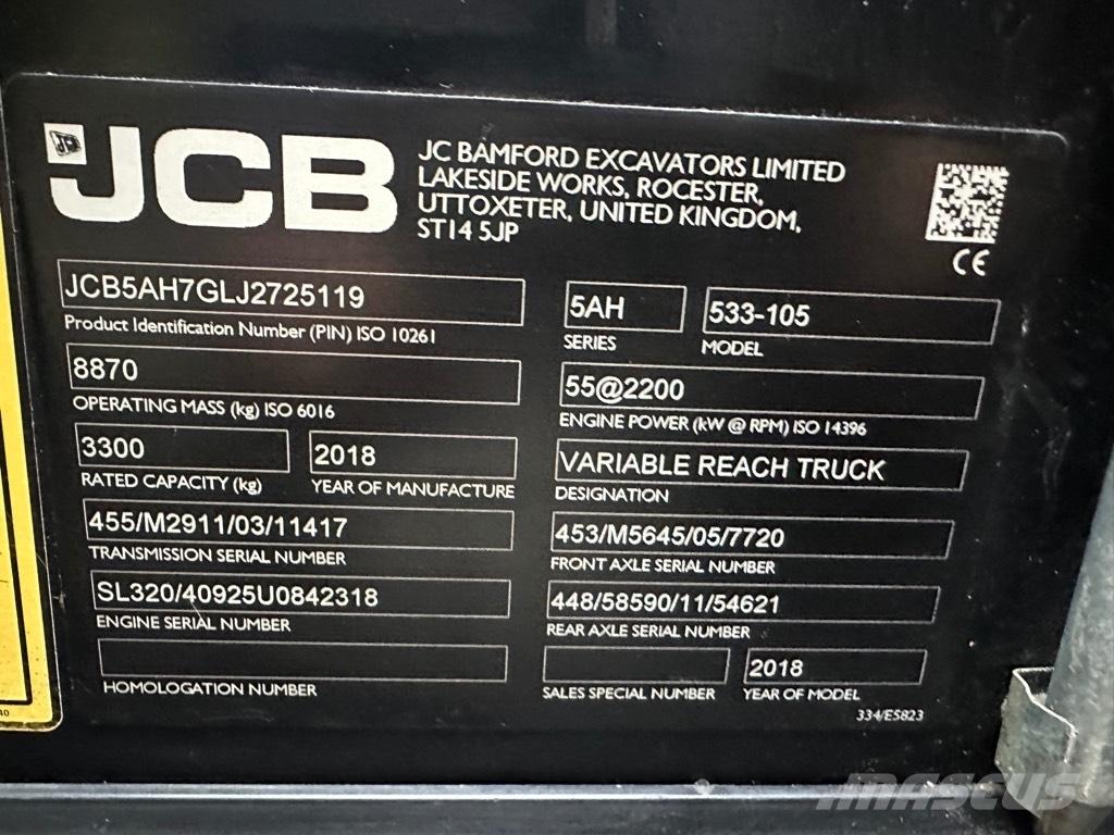 JCB 533-105 Τηλεσκοπικοί ανυψωτές