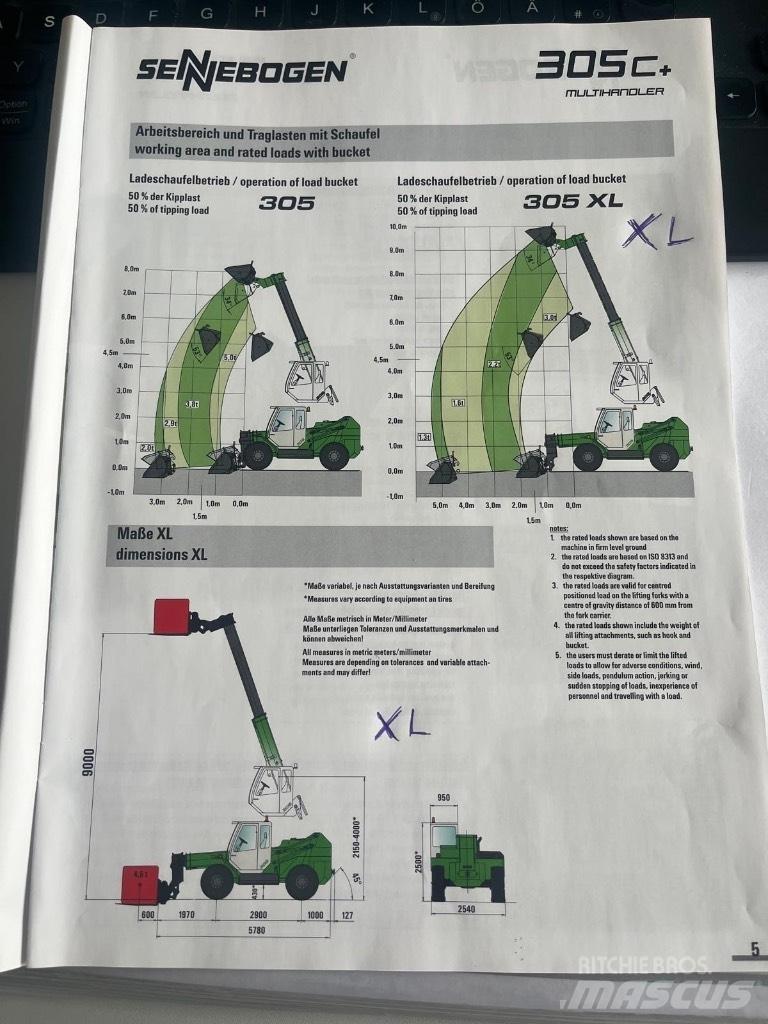 Sennebogen 305 XL Τηλεσκοπικοί τροχοφόροι φορτωτές