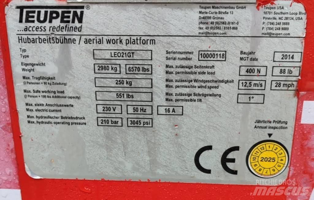 Teupen Leo 21GT Ανυψωτήρες με αρθρωτό βραχίονα