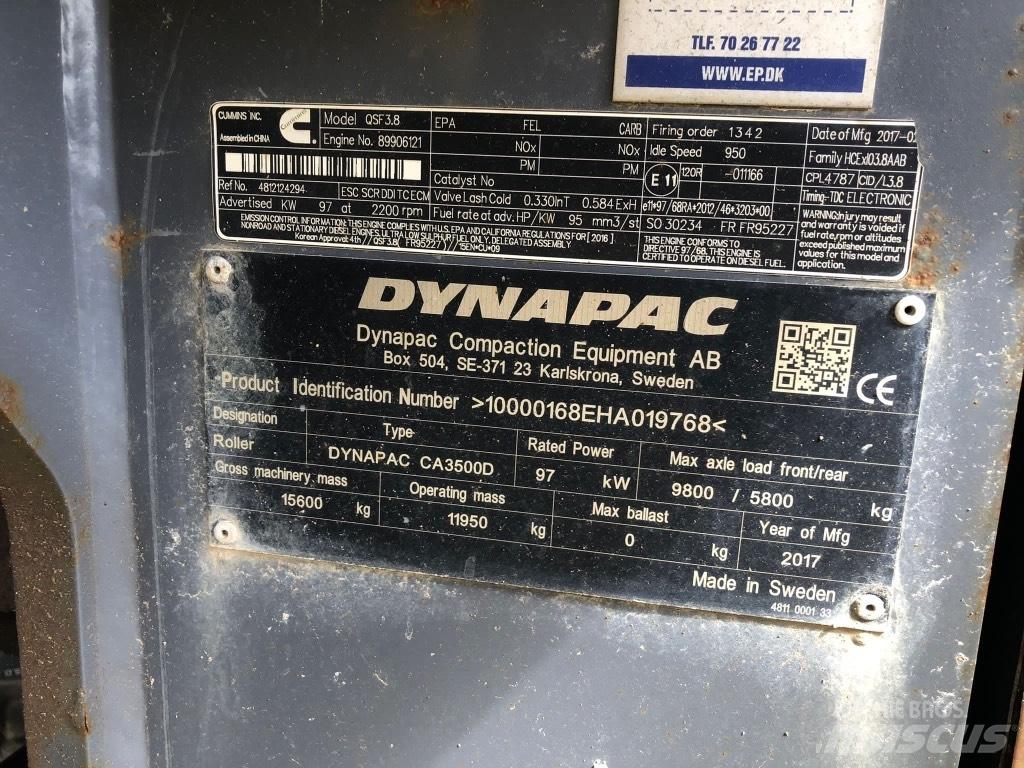 Atlas Copco CA3500 D Οδοστρωτήρες μονού κυλίνδρου