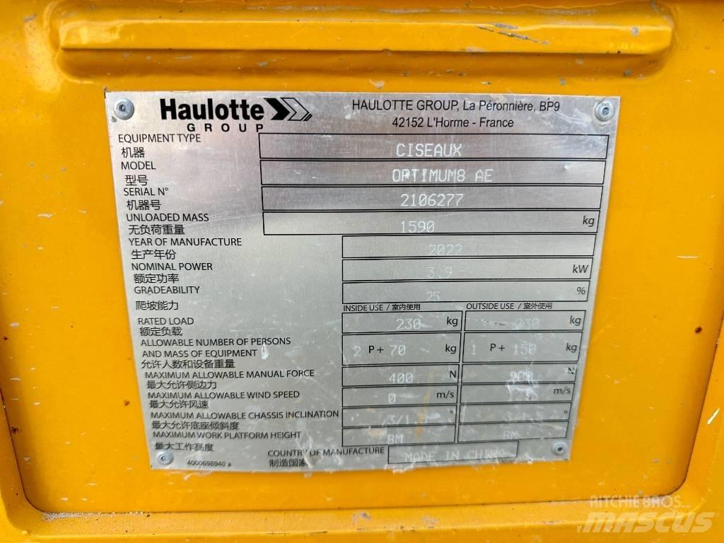 Haulotte OPTIMUM 8 Ανυψωτήρες ψαλιδωτής άρθρωσης