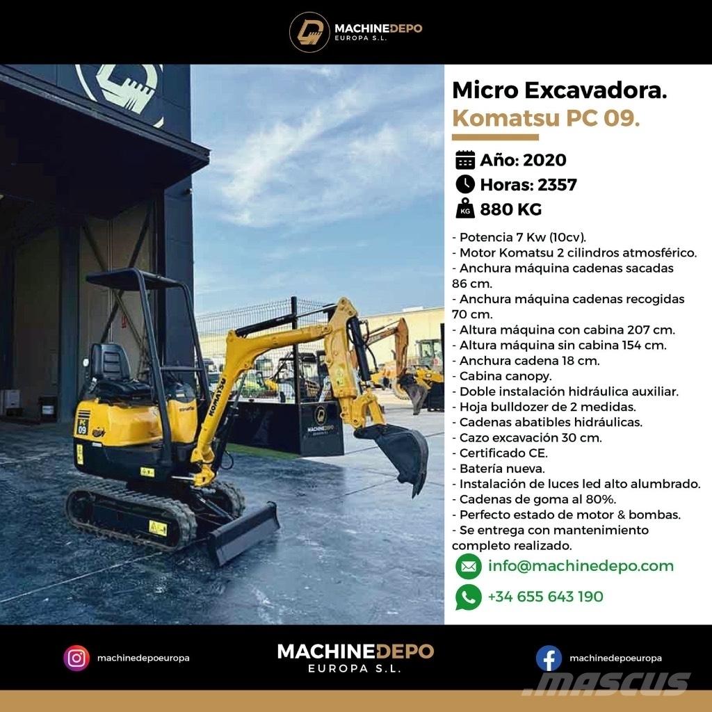 Komatsu PC 09-1 Εκσκαφάκι (διαβολάκι) < 7t