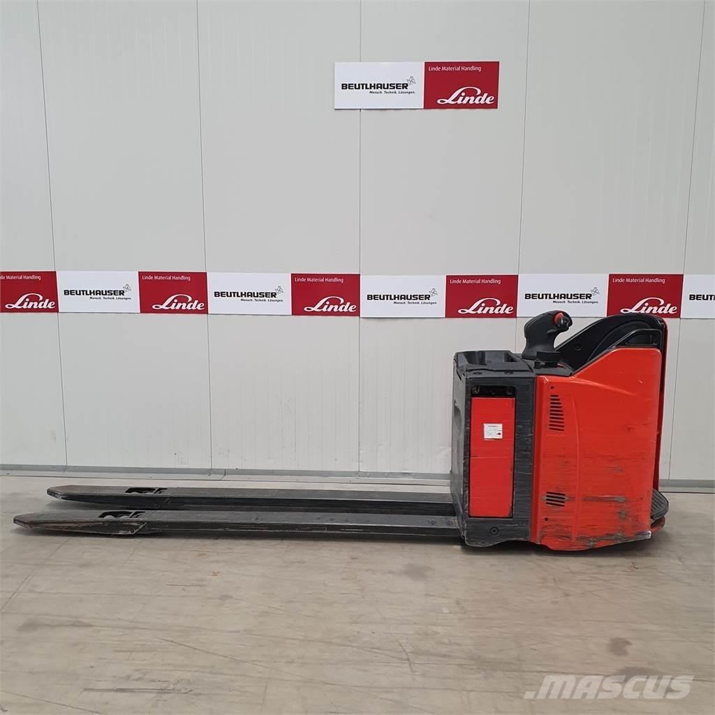 Linde T20SP lang Παλετοφόρα πεζού χειριστή με ιστό
