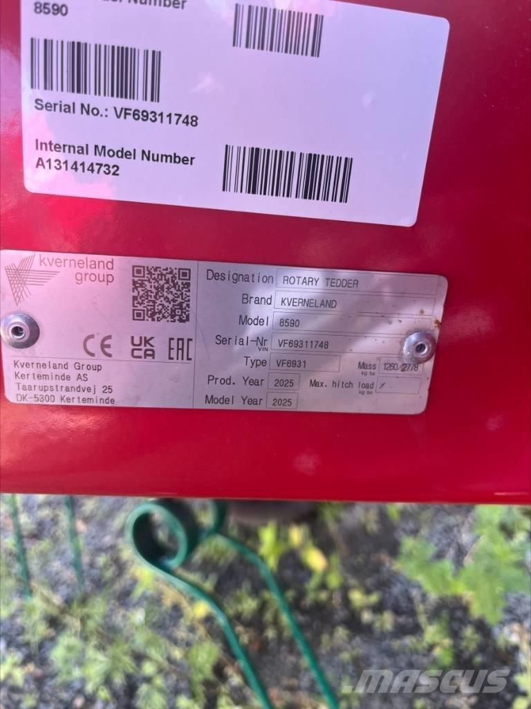 Kverneland 8590 Τσουγκράνες και χορτοξηραντικές μηχανές