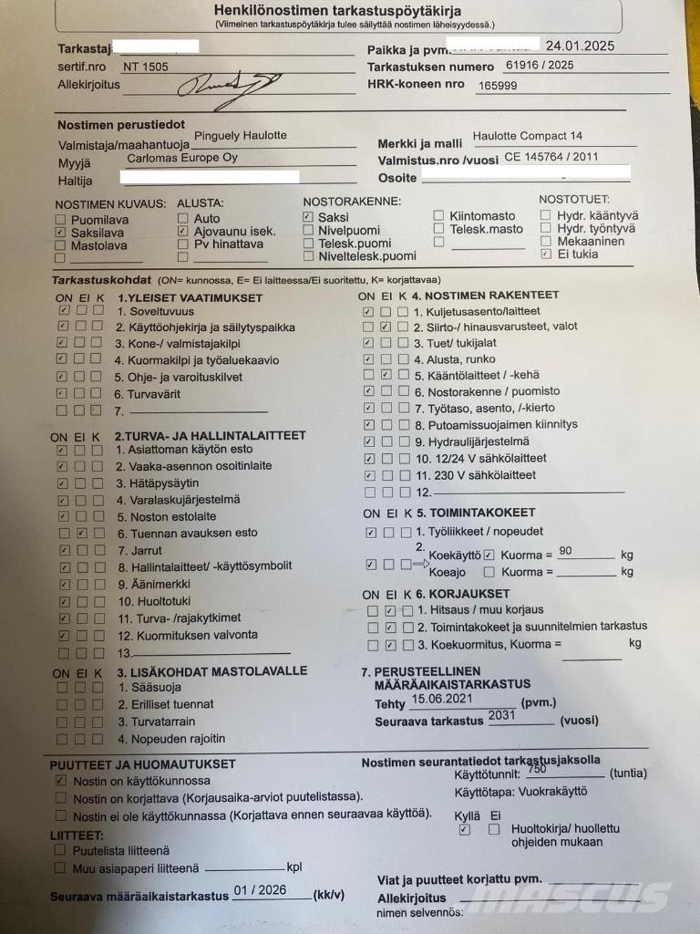 Haulotte Compact 14 Ανυψωτήρες ψαλιδωτής άρθρωσης