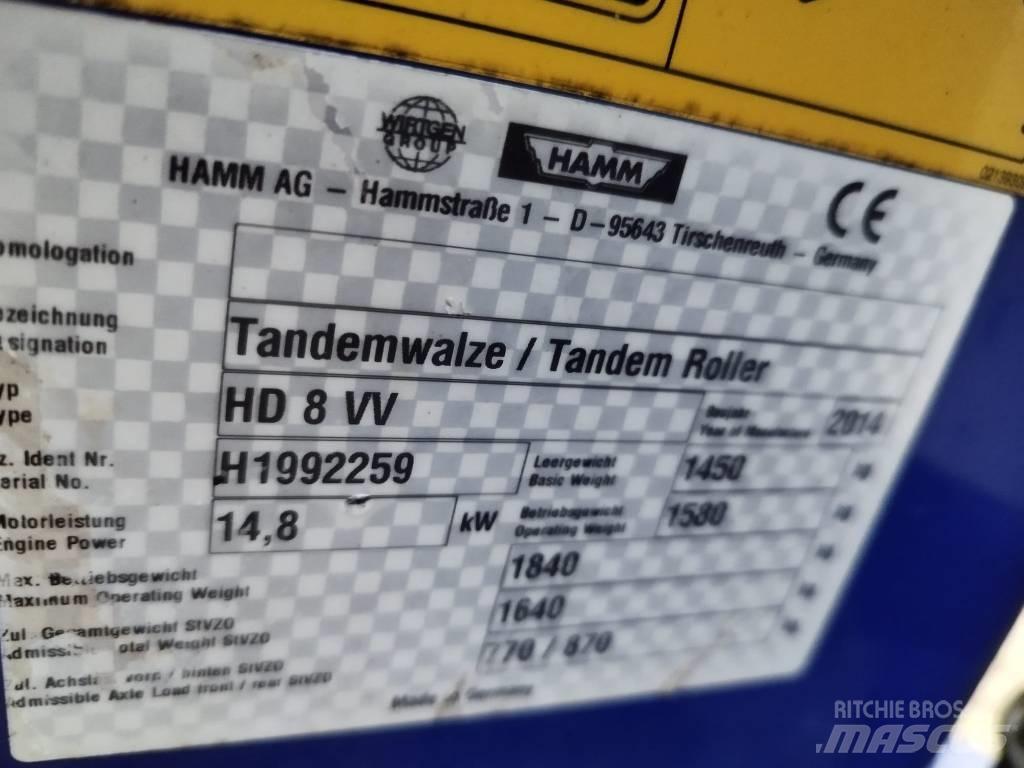 Hamm HD 8 VV Οδοστρωτήρες διπλού κυλίνδρου