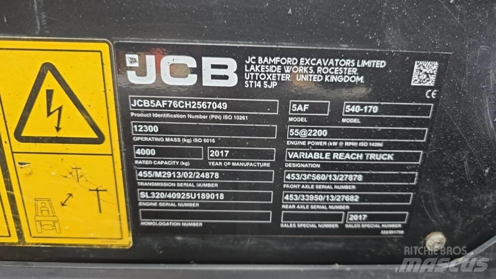 JCB 540-170 Τηλεσκοπικοί ανυψωτές