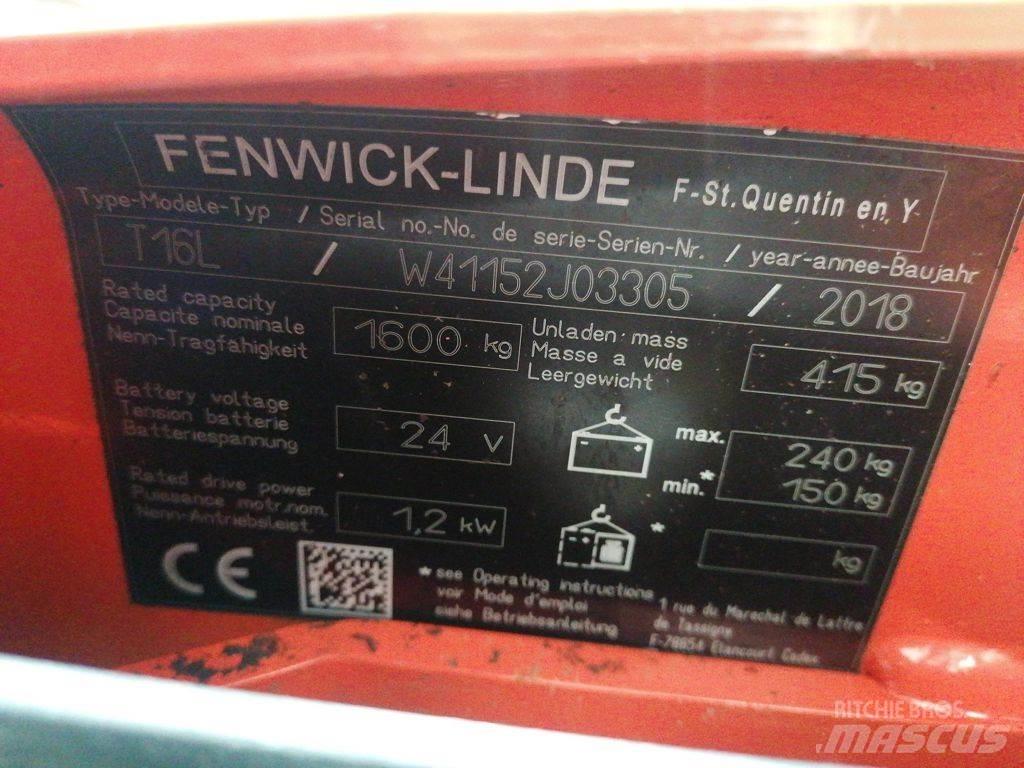 Linde T16L Χειροκίνητο περονοφόρο ανυψωτικό