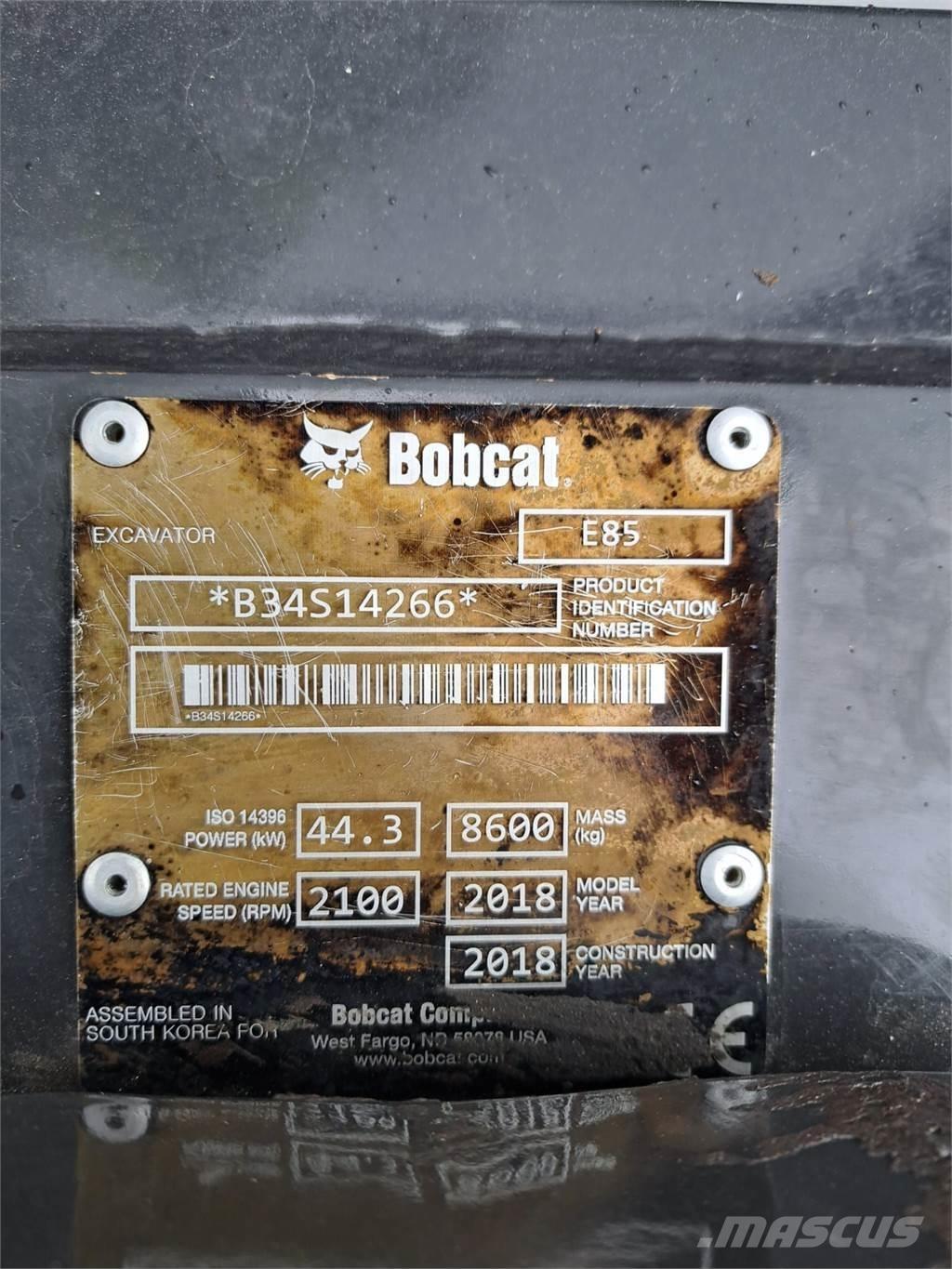 Bobcat E85 Εκσκαφάκι (διαβολάκι) < 7t