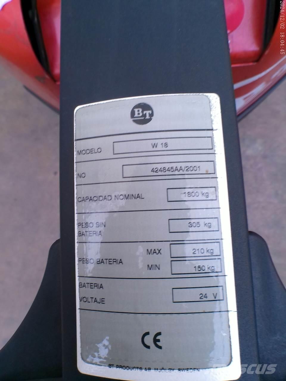 BT W 18 Χειροκίνητο περονοφόρο ανυψωτικό