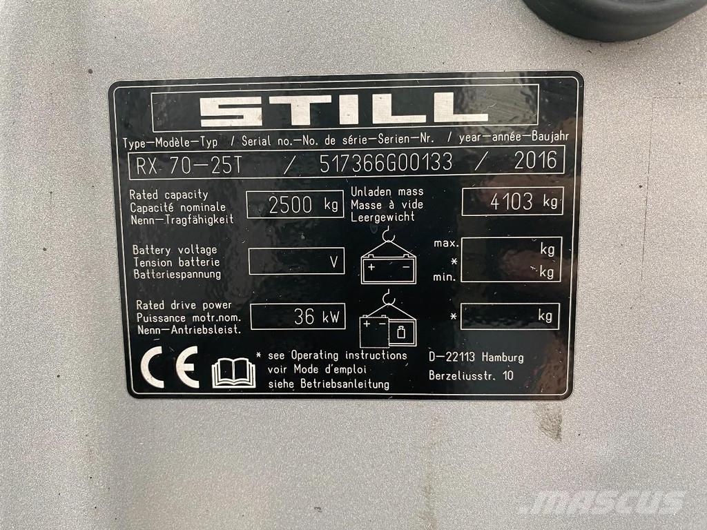 Still RX70-25T Περονοφόρα ανυψωτικά κλαρκ με φυσικό αέριο LPG