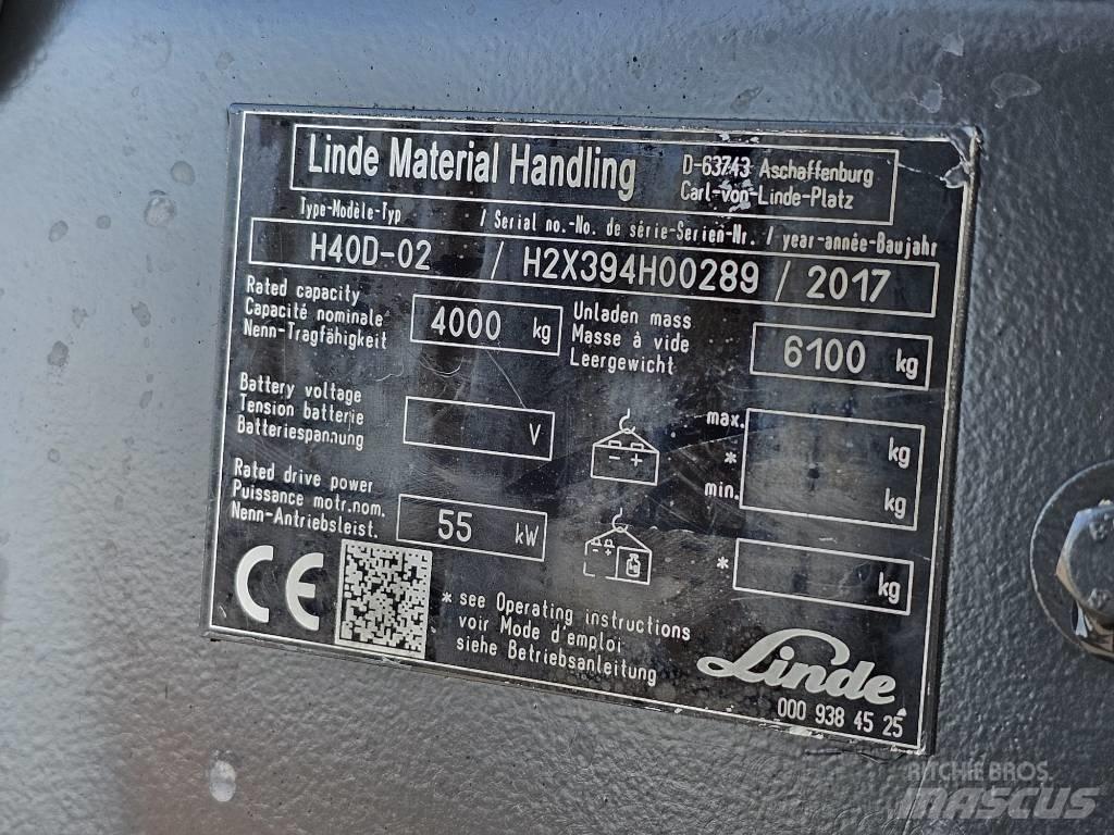 Linde H40D-02 Πετρελαιοκίνητα Κλαρκ