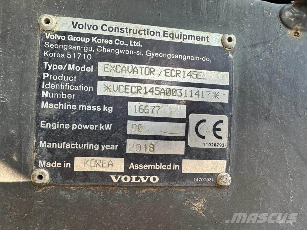 Volvo ECR145EL Εκσκαφείς με ερπύστριες