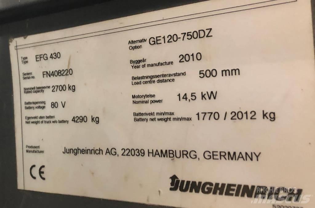 Jungheinrich EFG430 Ηλεκτρικά περονοφόρα ανυψωτικά κλαρκ
