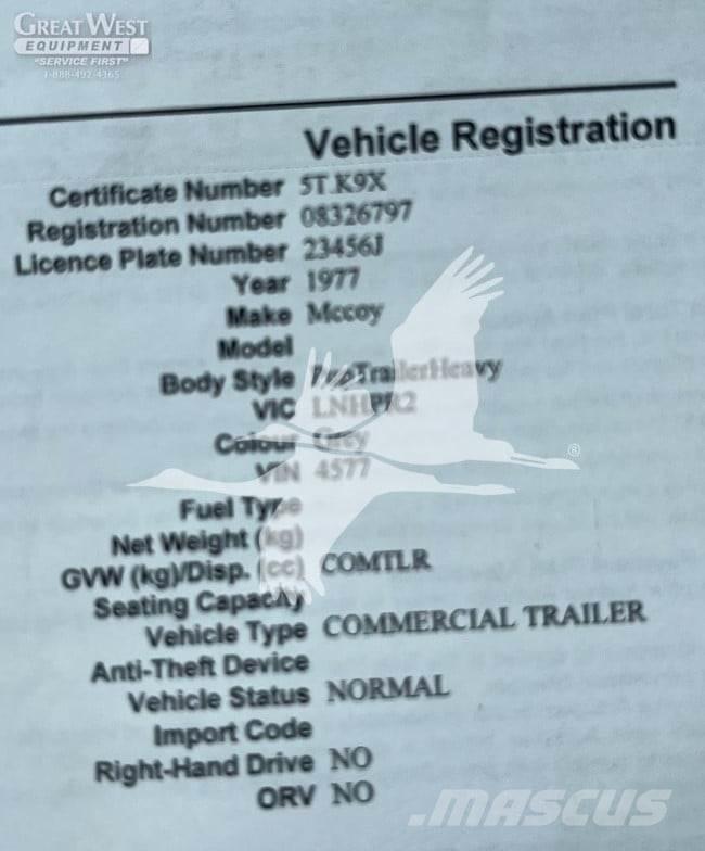  MCCOY Ανατρεπόμενες ημιρυμούλκες