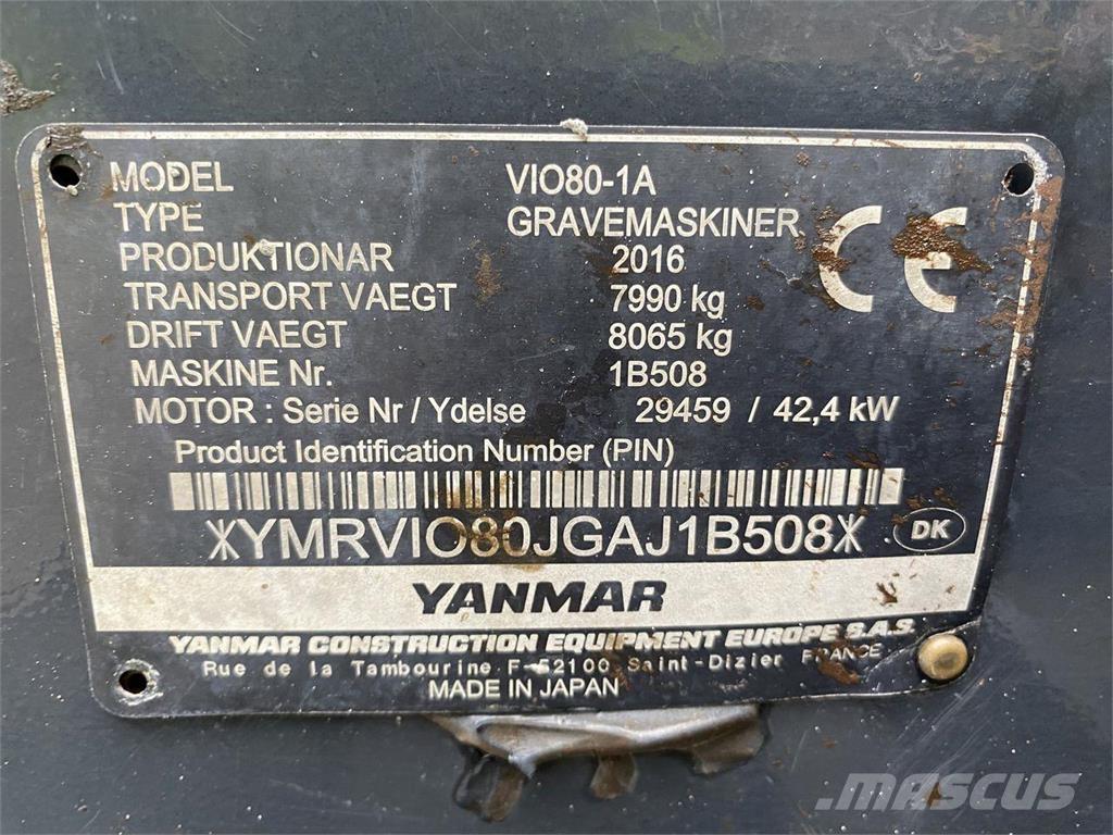 Yanmar VIO80-1A Εκσκαφείς με τροχούς - λάστιχα