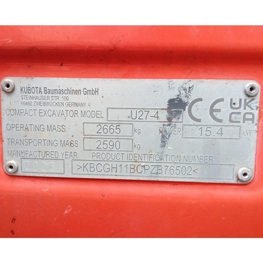 Kubota U 27-4 Εκσκαφάκι (διαβολάκι) < 7t