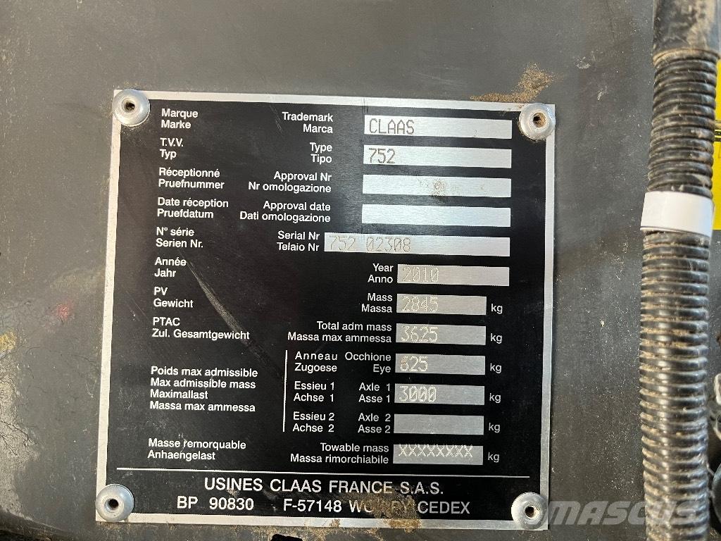 CLAAS Variant 380 Πρέσες κυλινδρικών δεμάτων