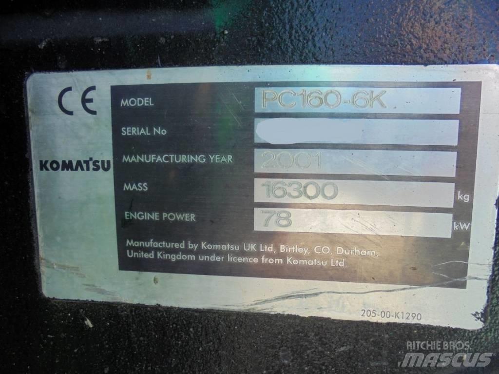 Komatsu PC 160-6K Εκσκαφείς με ερπύστριες