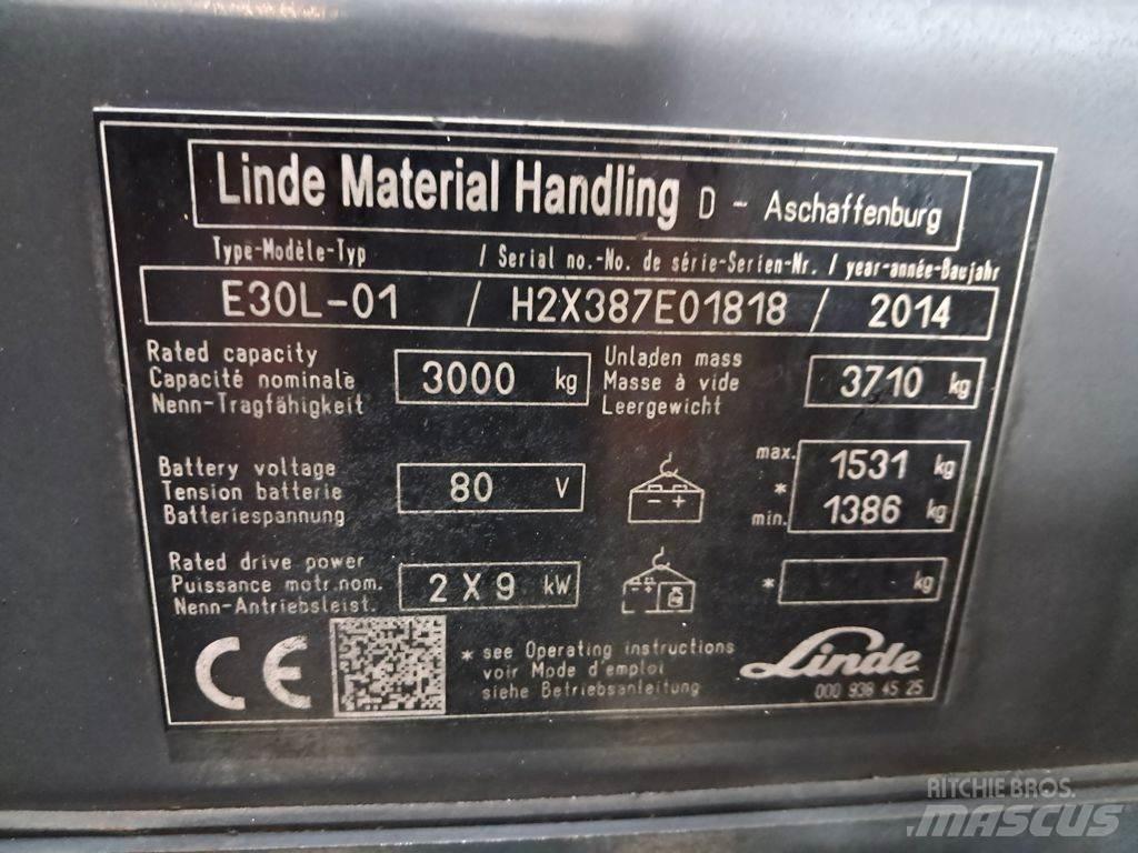 Linde E30L-01 Ηλεκτρικά περονοφόρα ανυψωτικά κλαρκ