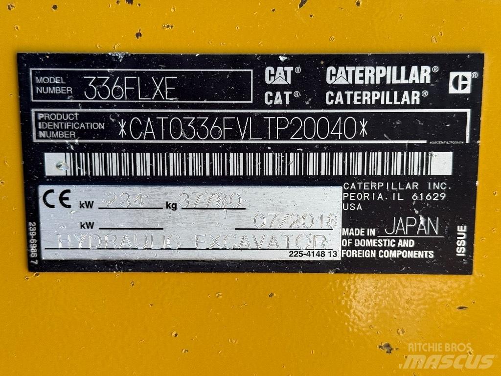 CAT 336 FL Εκσκαφείς με ερπύστριες