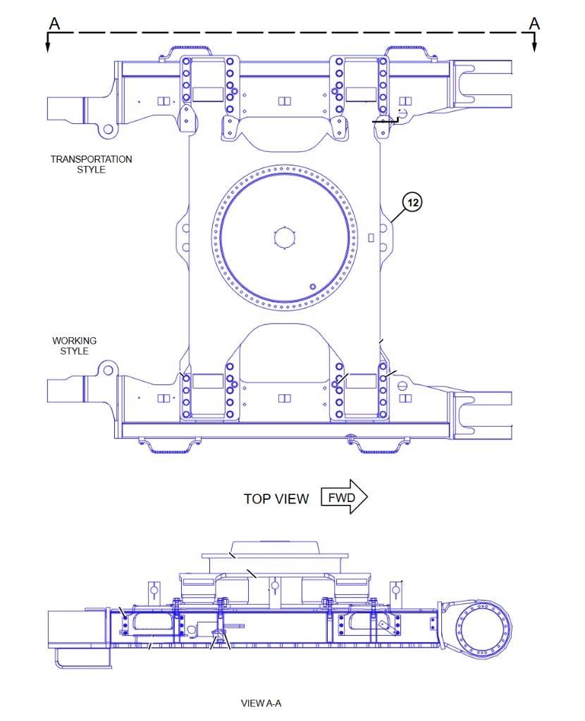 CAT 352 F Σασί - πλαίσιο