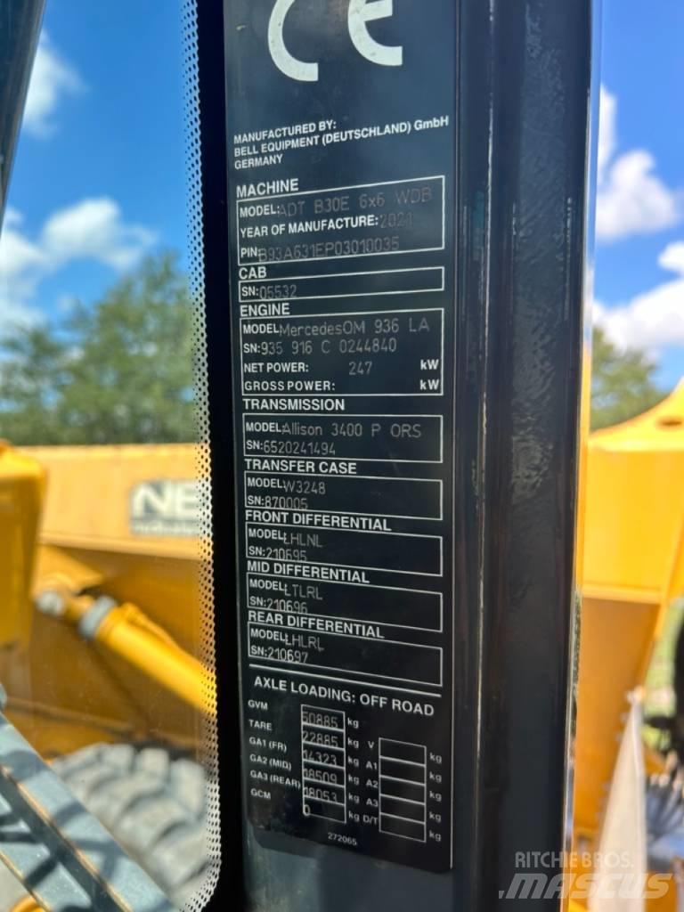 Bell B30E Σπαστό Dump Truck ADT